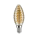 Paulmann LED Filament Kerze gedreht, 230V, E14, 4.7W 2500K 430lm, Goldglas klar, dimmbar