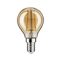 Paulmann LED Filament Drop Lamp P45, 230V, E14, 2.6W 2500K 260lm, gold glass clear