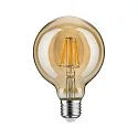 Paulmann LED Filament Globe G95 GOLD, 230V, E27, 6.5W  2500K 680lm, nicht dimmbar, Glas klar