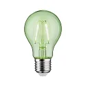 LED Deko-Filament Birne GRÜN NonDim, 230V, E27, 1W 4900K 170lm, Glas klar