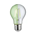 Paulmann LED Deco Filament Pear Lamp GREEN NonDim, 230V, E27, 1W 4900K 170lm, glass clear