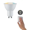 Paulmann LED Reflektorlampe Choose! WhiteSwitch, 230V, GU10, 5.9W 2700|4000|6500K 470lm 110°, diffus