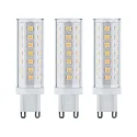 3er-Set LED Stecksockellampe STS, 230V, G9 470lm 5W 4000K 230V, klar