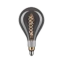LED Filament BIG DROP, Doppel-Spiral, Ø 16cm / L 30cm, 230V, E27, 7W 1800K 200lm, dimmbar, Rauchglas