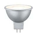 Paulmann LED Stiftsockel-Reflektorlampe, 12V, GU5.3, 6.5W 4000K 445lm 800cd 36°, dimmbar, Chrom matt