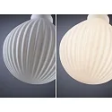 Paulmann LED Deko-Filament GLOBE G125 WHITE LAMPION V2, E27, 4.3W 3000K 400lm, dimmbar, weiß / vertieft gerillt