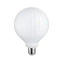 Paulmann LED Deko-Filament GLOBE G125 WHITE LAMPION V2, E27, 4.3W 3000K 400lm, dimmbar, weiß / gerillt