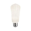 LED Deko-Filament EDISON ST64 WHITE LAMPION, E27, 4W 3000K 400lm, dimmbar, weiß / vertieft gerillt
