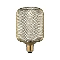 Paulmann LED Deko-Filament METALLIC GLOW ZYLINDER HELIX, Ø 10cm, E27, 3.5W 1800K 130lm, Metallkorb, schaltbar, Messing