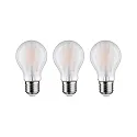 Paulmann LED lamp pear set of 3 E27 9W 1055lm 2700K CRI 80-89