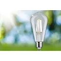 Paulmann LED Edison-Filament ECO-LINE ST64, E27, 4W 3000K 840lm, schaltbar, klar