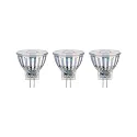 LED Glasreflektorlampe GU4, 36°, 3er Pack, 4,2W, 12V, 2700K, 345lm