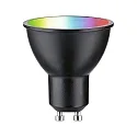LED Smart Home Reflektorlampe ZigBee RGBW, 38°, GU10, 230V, 4,8W, 2200-6500K, 350lm, dimmbar, schwarz matt