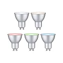 Paulmann LED Smart Home Reflektorlampe ZigBee RGBW, 38°, GU10, 230V, 4,8W, 2200-6500K, 350lm, dimmbar, chrom matt