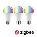 Paulmann LED Smart Home Leuchtmittel ZigBee RGBW AGL, 3er Pack, E27, 230V, 11W, 2200-6500K, 1055lm, dimmbar, matt
