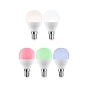 Paulmann LED Smart Home Leuchtmittel ZigBee RGBW Tropfen, 3er Pack, E14, 230V, 5W, 2200-6500K, 470lm, dimmbar, matt
