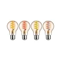 Paulmann LED Smart Home Filamentlampe ZigBee AGL, RGBW, E27, 230V, 6,3W, 2200-6500K, 470lm, dimmbar, gold