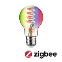 Paulmann LED Smart Home Filamentlampe ZigBee AGL, RGBW, E27, 230V, 6,3W, 2200-6500K, 470lm, dimmbar, gold