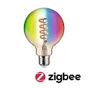 Paulmann LED Smart Home Filamentlampe ZigBee G95, RGBW, E27, 230V, 6,3W, 2200-6500K, 470lm, dimmbar, gold