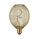 Paulmann LED Leuchtmittel METALLIC GLOW GLOBE, E27, 4W 1800K 180lm, 3-step dimmbar, Metallkorb, schaltbar, Messing