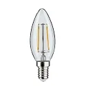 Paulmann PLUG & SHINE LED Filament Kerzenform C35, 24V DC, E14, 2W 3000K 160lm, Klarglas, dimmbar