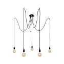 Paulmann Pendelleuchte NEORDIC KETIL, 5-flammig, 5x E27 max. 20W, individuell, schwarz