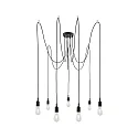 Paulmann Pendelleuchte NEORDIC KETIL, 7-flammig, 7x E27 max. 20W, individuell, schwarz