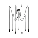 Paulmann Pendelleuchte NEORDIC KETIL, 7-flammig, 7x E27 max. 20W, individuell, schwarz