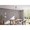 Paulmann Pendelleuchte NEORDIC KETIL, 7-flammig, 7x E27 max. 20W, individuell, schwarz