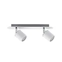 Strahler TUBE, 2-flammig, 2x GU10 max. 10W (exkl.), Weiß/Chrom