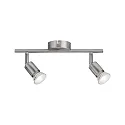 Paulmann Spotleiste CAROLINA, IP44, 2-flammig, 2x GU10 max. 10W (exkl.), Metall, Nickel matt