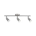 Paulmann Spotleiste CAROLINA, IP44, 3-flammig, 3x GU10 max. 10W (exkl.), Metall, Nickel matt