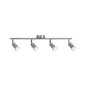 Paulmann Spotleiste CAROLINA, IP44, 4-flammig, 4x GU10 max. 10W (exkl.), Metall, Nickel matt