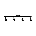 spot CAROLINA 4 flames GU10, black matt dimmable