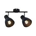 Paulmann Spotleiste DAVY, IP44, 2-flammig, 2x E27 max. 20W (exkl.), Metall, Schwarz