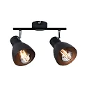 Paulmann Spotleiste DAVY, IP44, 2-flammig, 2x E27 max. 20W (exkl.), Metall, Schwarz