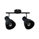 Paulmann Spotleiste DAVY, IP44, 2-flammig, 2x E27 max. 20W (exkl.), Metall, Schwarz