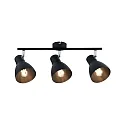 Paulmann spot DAVY 3 flames E27, chrome, black matt dimmable