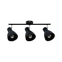 Paulmann spot DAVY 3 flames E27, chrome, black matt dimmable
