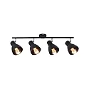 Paulmann Spotleiste DAVY, IP44, 4-flammig, 4x E27 max. 20W (exkl.), Metall, Schwarz