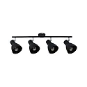Paulmann Spotleiste DAVY, IP44, 4-flammig, 4x E27 max. 20W (exkl.), Metall, Schwarz