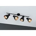 Paulmann Spotleiste DAVY, IP44, 4-flammig, 4x E27 max. 20W (exkl.), Metall, Schwarz