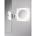Paulmann LED Kosmetikspiegel BELA, 3-fach Vergrößerung, IP44, 230V, 7.2W 3000K 260lm, mit Schnurschalter, Chrom / weiß