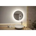 Paulmann LED Leuchtspiegel MIRRA, IP44, rund, Ø 60cm, 20W 4000K 1500lm, inkl. 3-fach Kosmetik-Spiegel, dimmbar