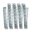 Paulmann Basisset LED Strip MaxLED 500 Warmweiß, beschichtet, dimmbar, 230/24V, 20VA, 10W 2700K 660lm, Silber, 150cm