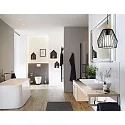 Pendelleuchte CAMEO, IP44, 1-flammig, E27 max. 20W, Metall schwarz / Holz