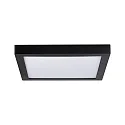 LED Aufbau-Panel ABIA, Eckig, 30x30cm, IP20, 230V, 22W 2700K 2200lm, Kunststoff, Schwarz matt