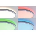 Paulmann LED Panel ATRIA RGBW, 230V, mit Backlight und FB, Ø 29.3cm, 12W 1400lm, Chrom matt