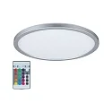 Paulmann LED Panel ATRIA RGBW, 230V, mit Backlight und FB, Ø 29.3cm, 12W 1400lm, Chrom matt