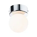 Decken-/Wandleuchte GOVE Badleuchte, 1x G9, IP44, Glas satiniert, chrom